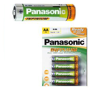 Piles Accus Panasonic Nimh blister 4 AA INFINIUM 1.2V 2100 mAh p